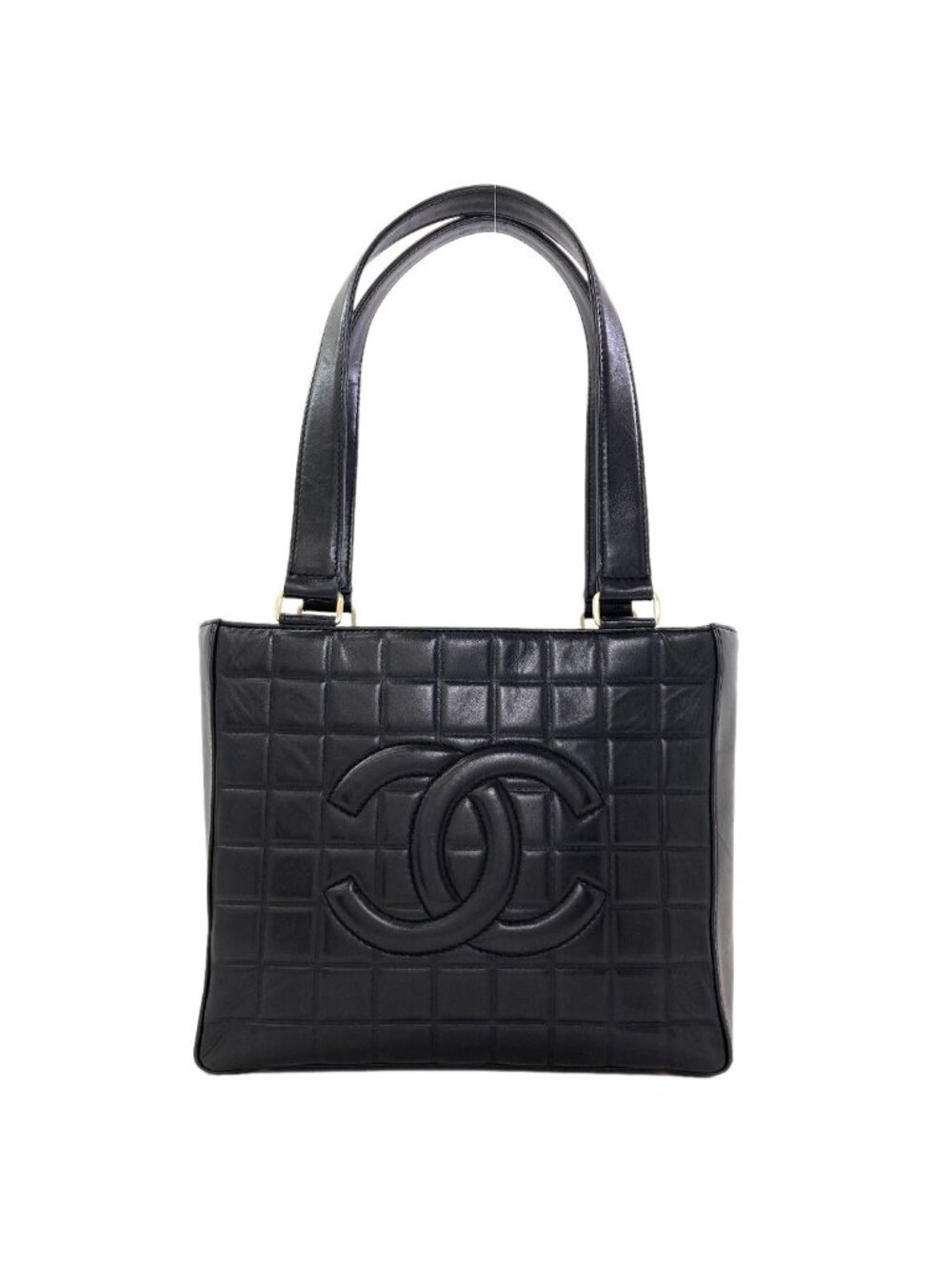 Chanel Choco Bar Gold Handbag Lambskin